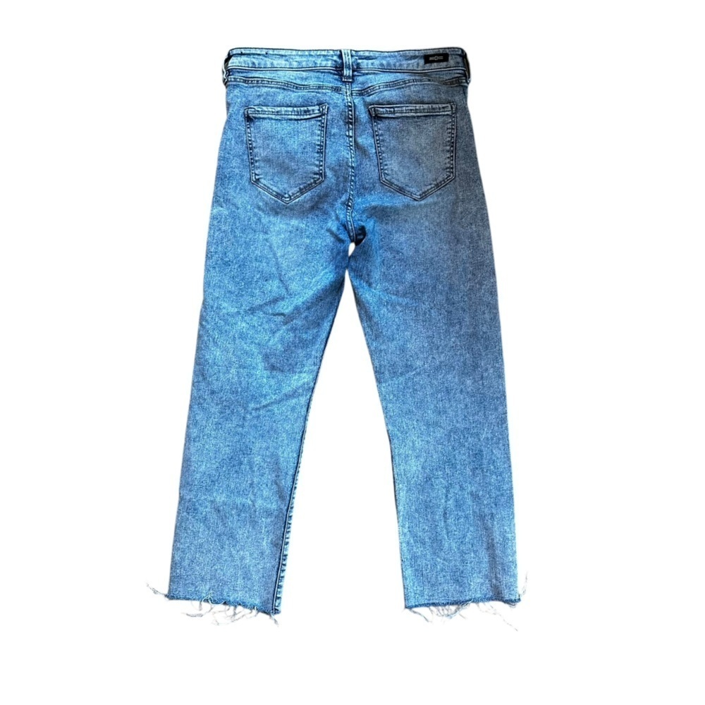 Liverpool Cropped Acid Wash Raw Hem Boyfriend Jeans Sz 8 - Picture 2 of 6